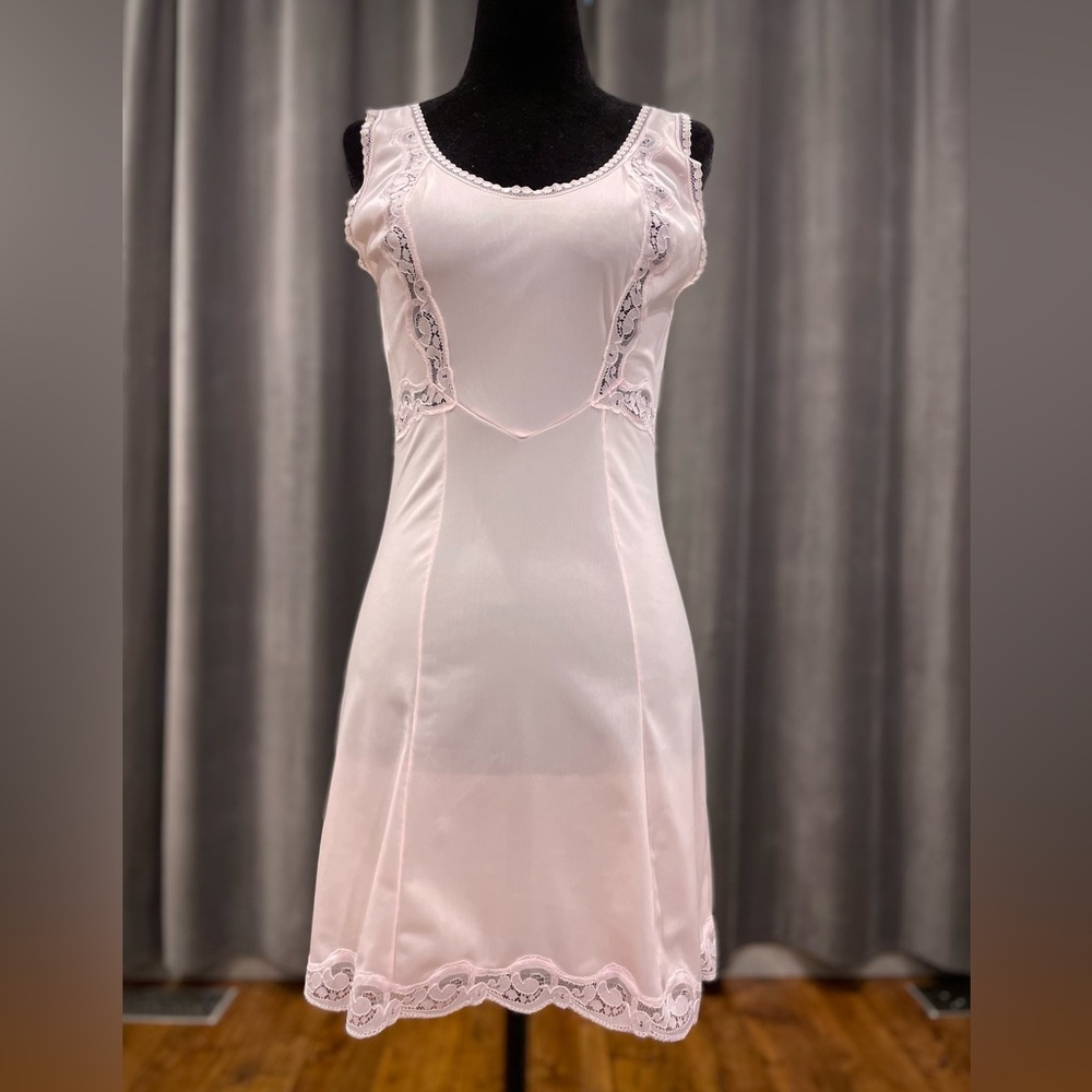 Made in Italy pink nylon slip dress nightie